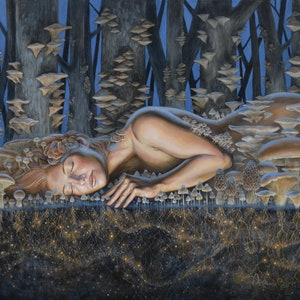 CANVAS PRINT &quot;Mycelium Dreaming&quot; archival giclee print on canvas