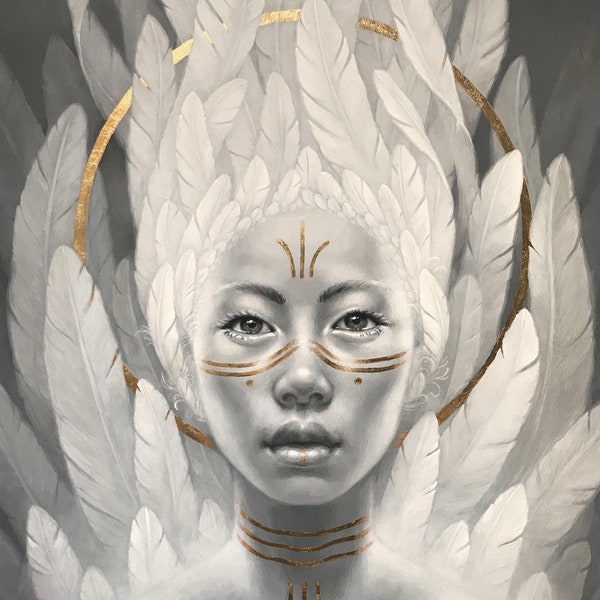 CANVAS PRINT "Seraphim" - stretched giclee print on canvas, by Autumn Skye