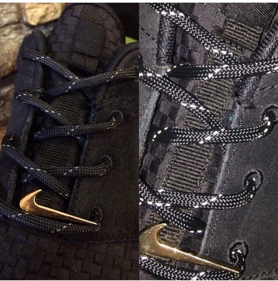 Black 3M Reflective Shoe Lace Custom 