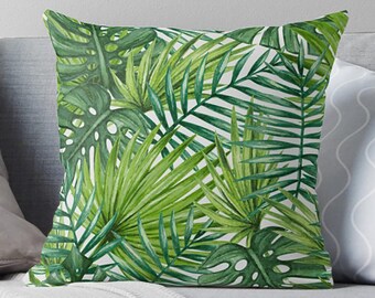 Palm Leaf Throw Pillow