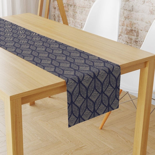 Navy Table Runner Etsy