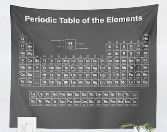 Periodic Table Tapestry | Periodic Table Wall Hanging | Periodic Table Wall Décor | Periodic Table Wall Art | Elements Tapestry | Elements