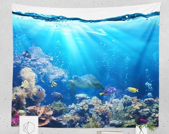 Ocean Tapestry Wall Hanging Decor Art