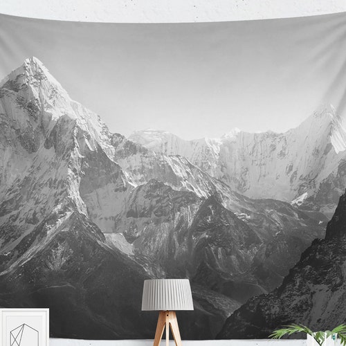 Mountain Tapestry Mountain Wall Hanging Mountain Wall Etsy