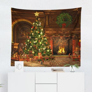 Christmas Tapestry Wall Hanging Art Decor