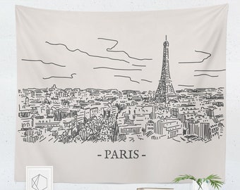 Paris Tapestry Wall Hanging Art Decor