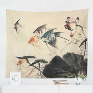 Japanese Tapestry Wall Hanging Art Decor image 1