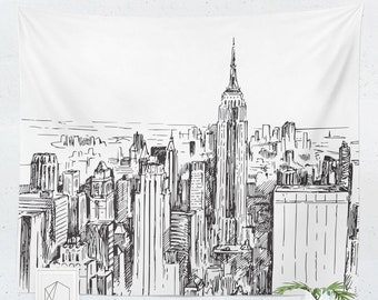 New York Tapestry Wall Hanging Decor Art