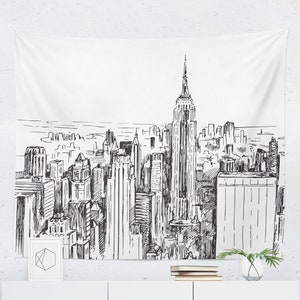 New York Tapestry Wall Hanging Decor Art