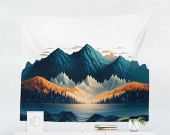 Mountain Tapestry | Mountain Wall Tapestry | Mountain Wall Hanging | Mountain Wall Décor | Mountain Wall Art | Mountain Art Gift | Landscape