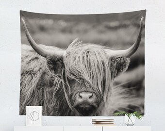 Highland Cow Tapestry Wall Hanging Art Decor