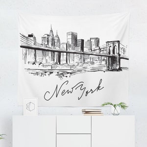 New York Tapestry Wall Hanging Art image 1