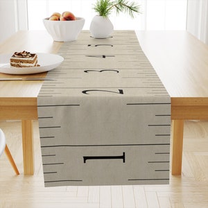 Modern Ruler Table Runner – Measuring Tape Kitchen Decor, Quirky Kitchen Gift, Modern Dining Accent