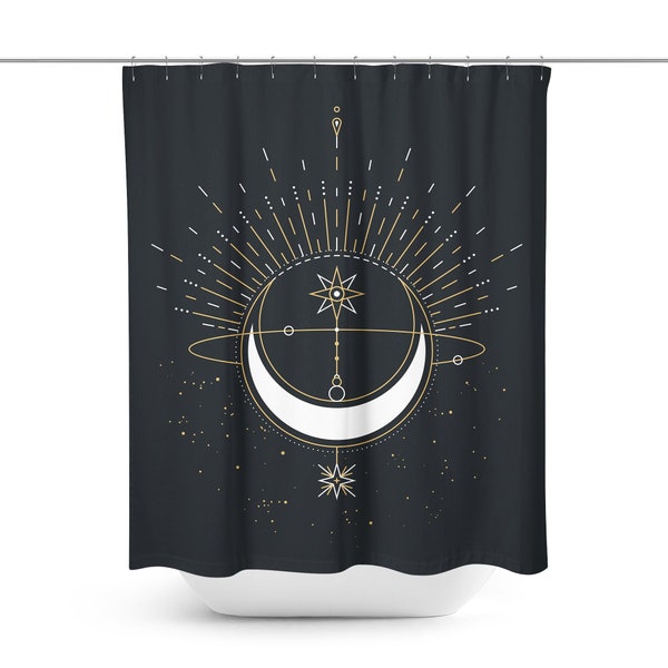 Moon Shower Curtain Etsy