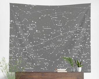 Constellation Tapestry | Constellation Wall Hanging | Constellation Wall Décor | Constellation Wall Art | Star Map Tapestry | Star Map Wall