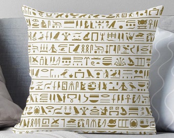 Hieroglyphics Throw Pillow