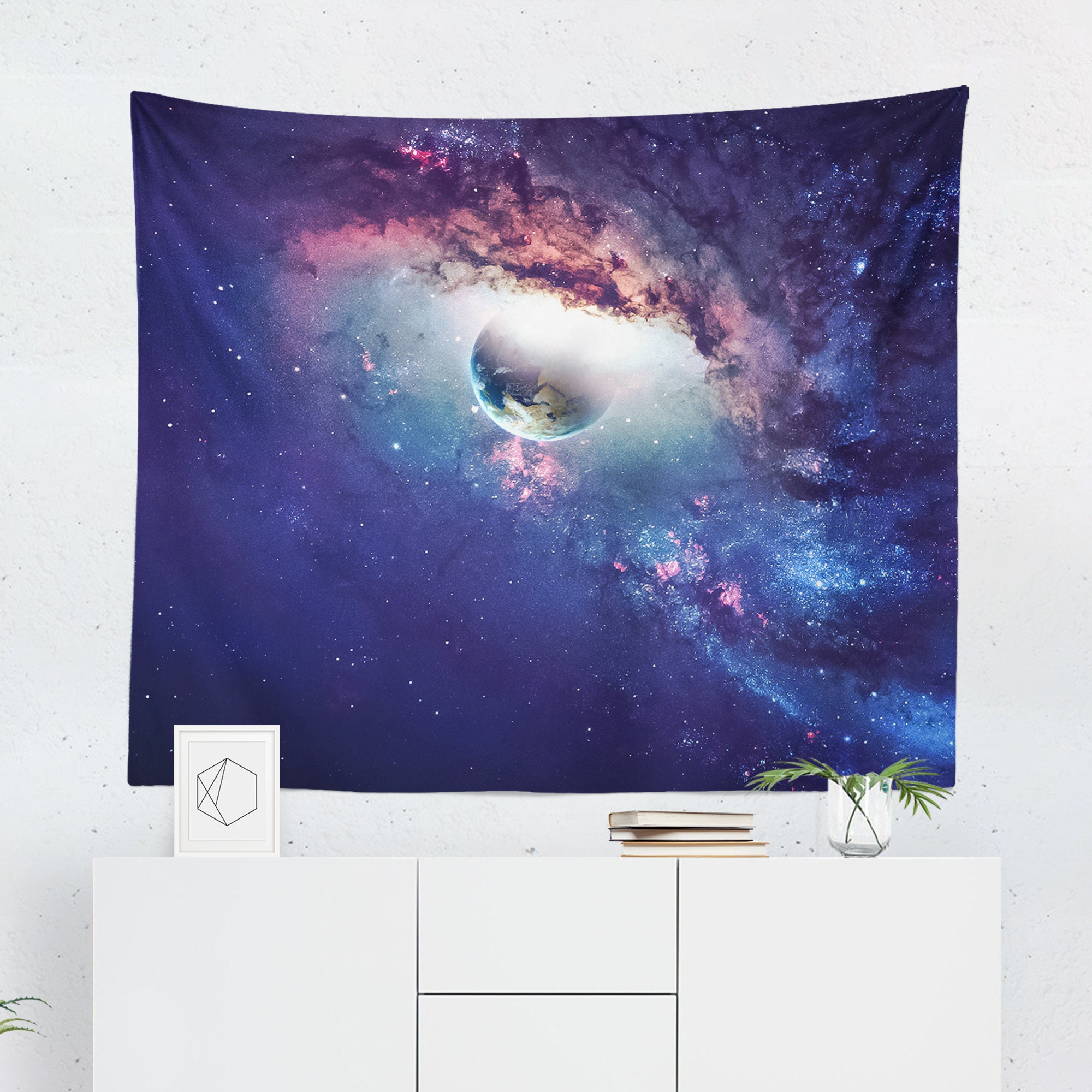 Galaxy Tapestry Galaxy Wall Hanging Galaxy Wall Décor Etsy