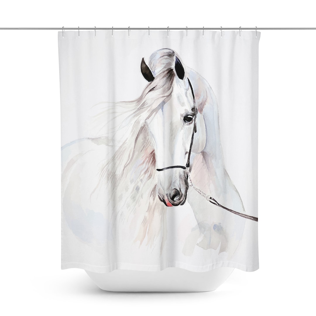 Horse Shower Curtain Horse Bath Curtain Horse Bathroom Decor Horse