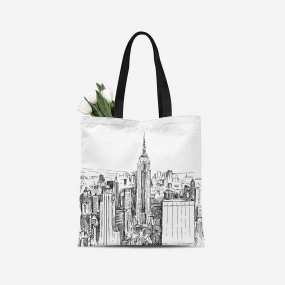 New York Tote New York Tote Bag New York Canvas Bag New York Etsy