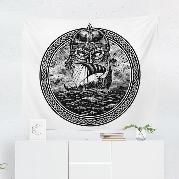 TammieLove Valhalla Viking Heaven Plaque en m/étal pour d/écoration Murale Rustique 20,3 x 30,5 cm
