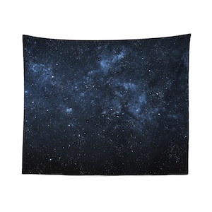 Night Sky Tapestry Wall Hanging – Starry Galaxy Print with Nebula Art, Celestial Space Decor for Bedroom, Dorm or Meditation Room