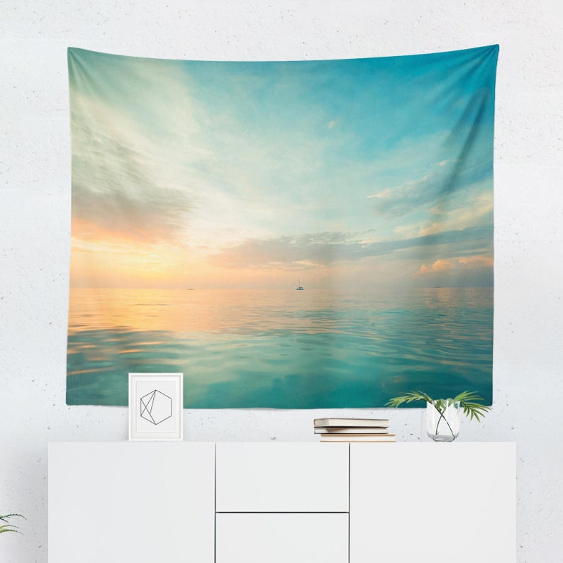Ocean Tapestry Ocean Wall Hanging Ocean Wall Décor Ocean Etsy