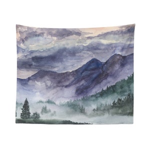 Watercolor Tapestry Wall Hanging Art Decor