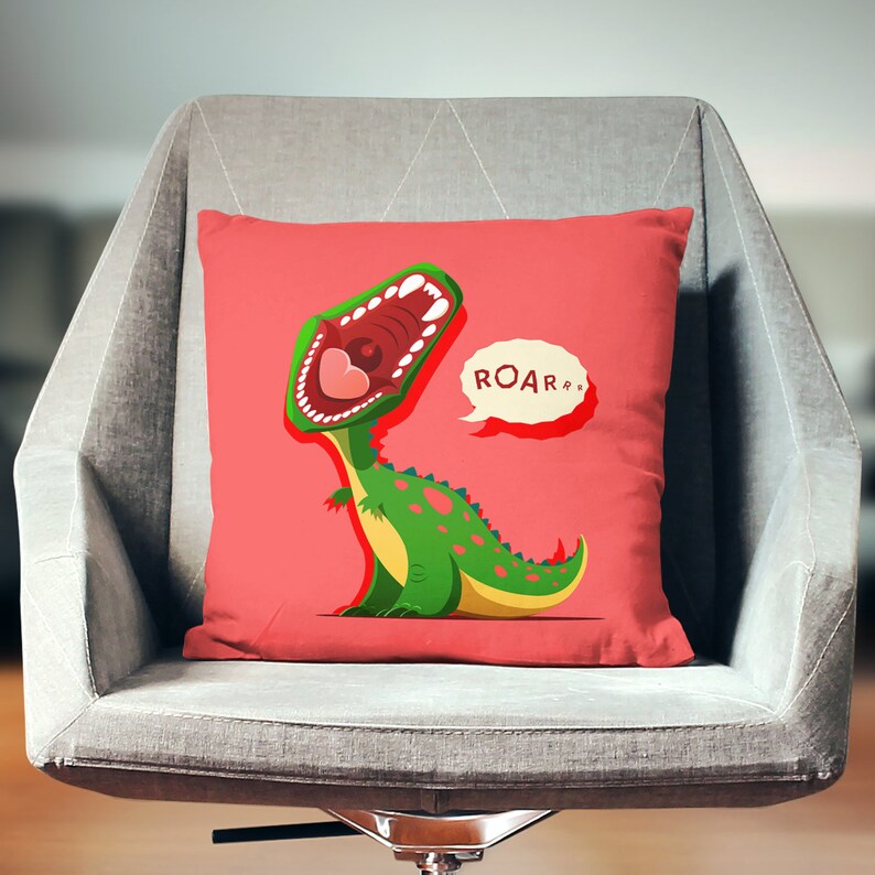 Dinosaur Decor Dinosaur Pillow T Rex Gift Dinosaur Pillow Case Etsy