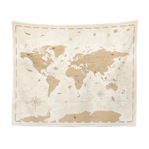 World Map Tapestry Wall Hanging Art Decor