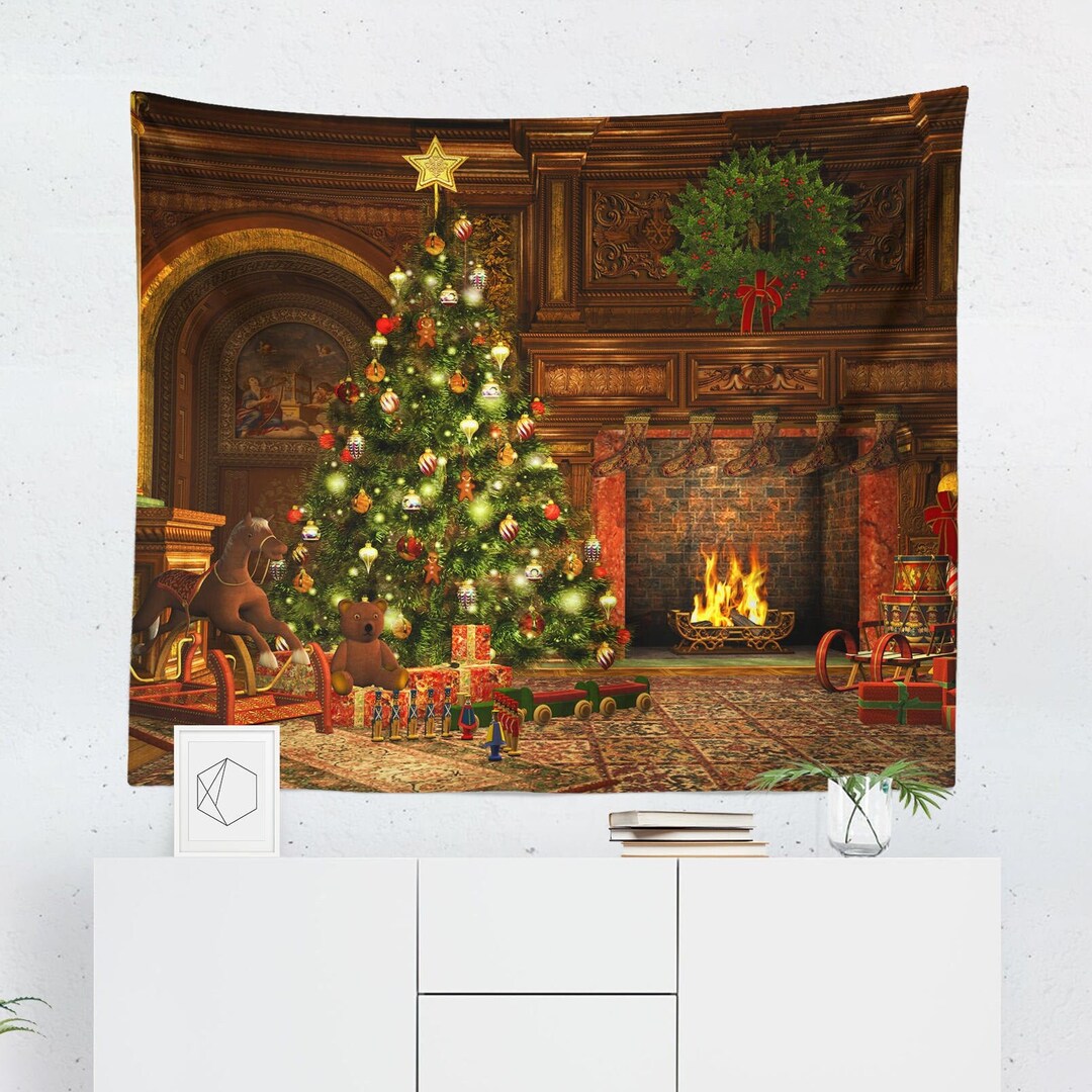 Christmas Tapestry Wall Hanging Art Decor Etsy UK