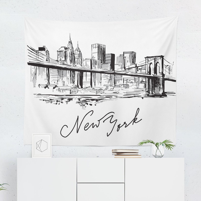 New York Tapestry Wall Hanging Art image 1