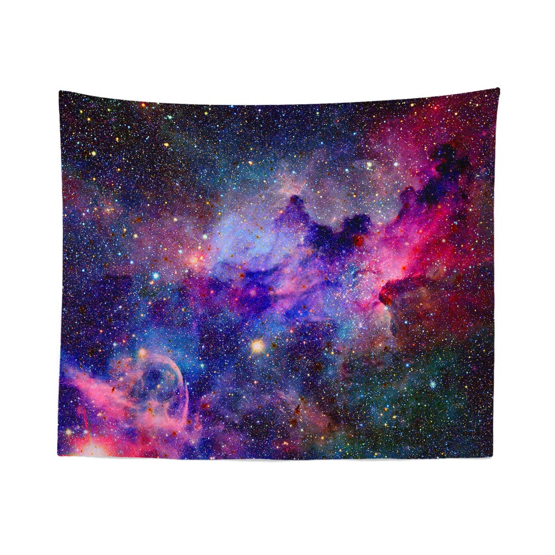 Galaxy Nebula Space Tapestry Wall Hanging – Cosmic Starry Night Sky Art ...