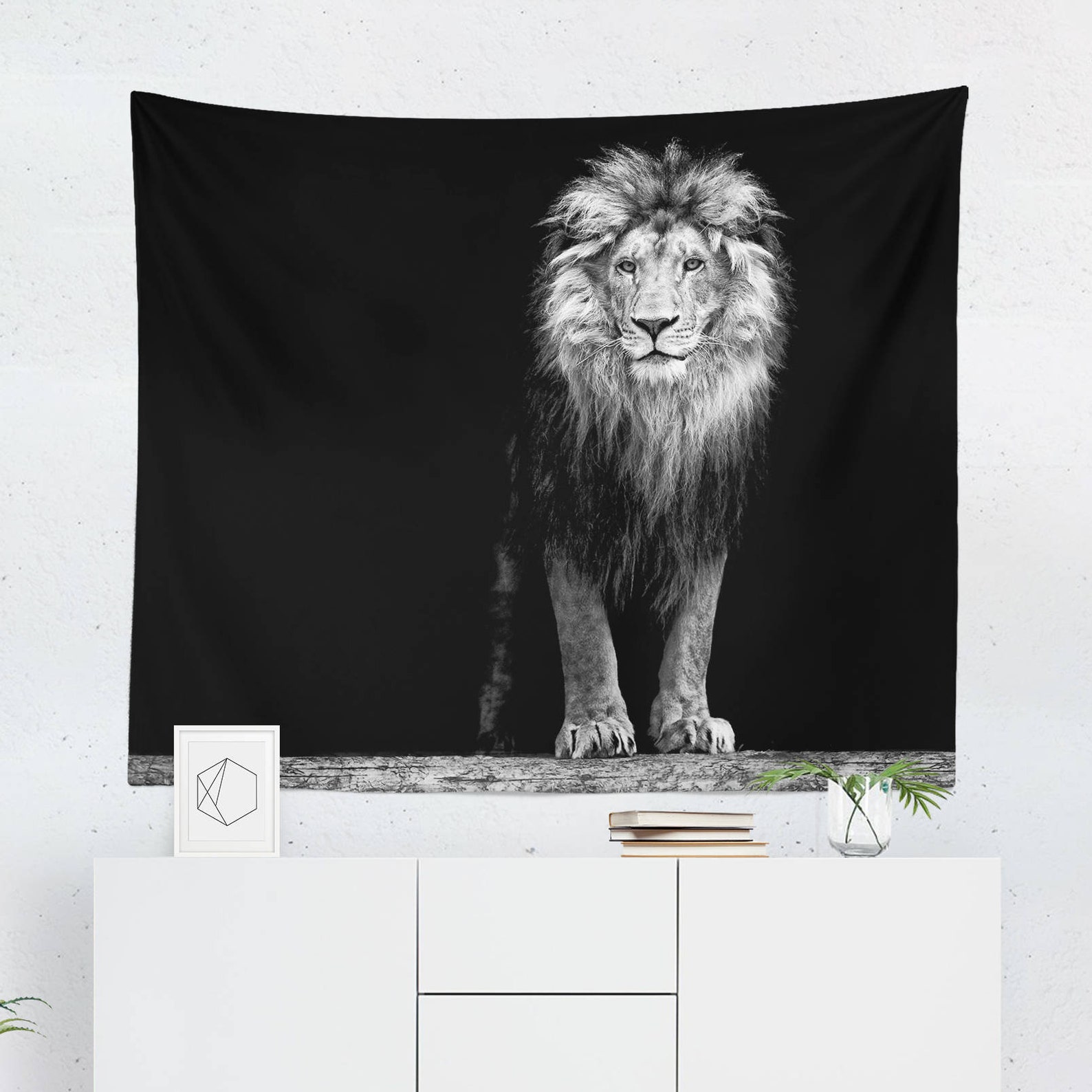 Lion Tapestry Lion Wall Hanging Lion Wall Décor Lion Etsy
