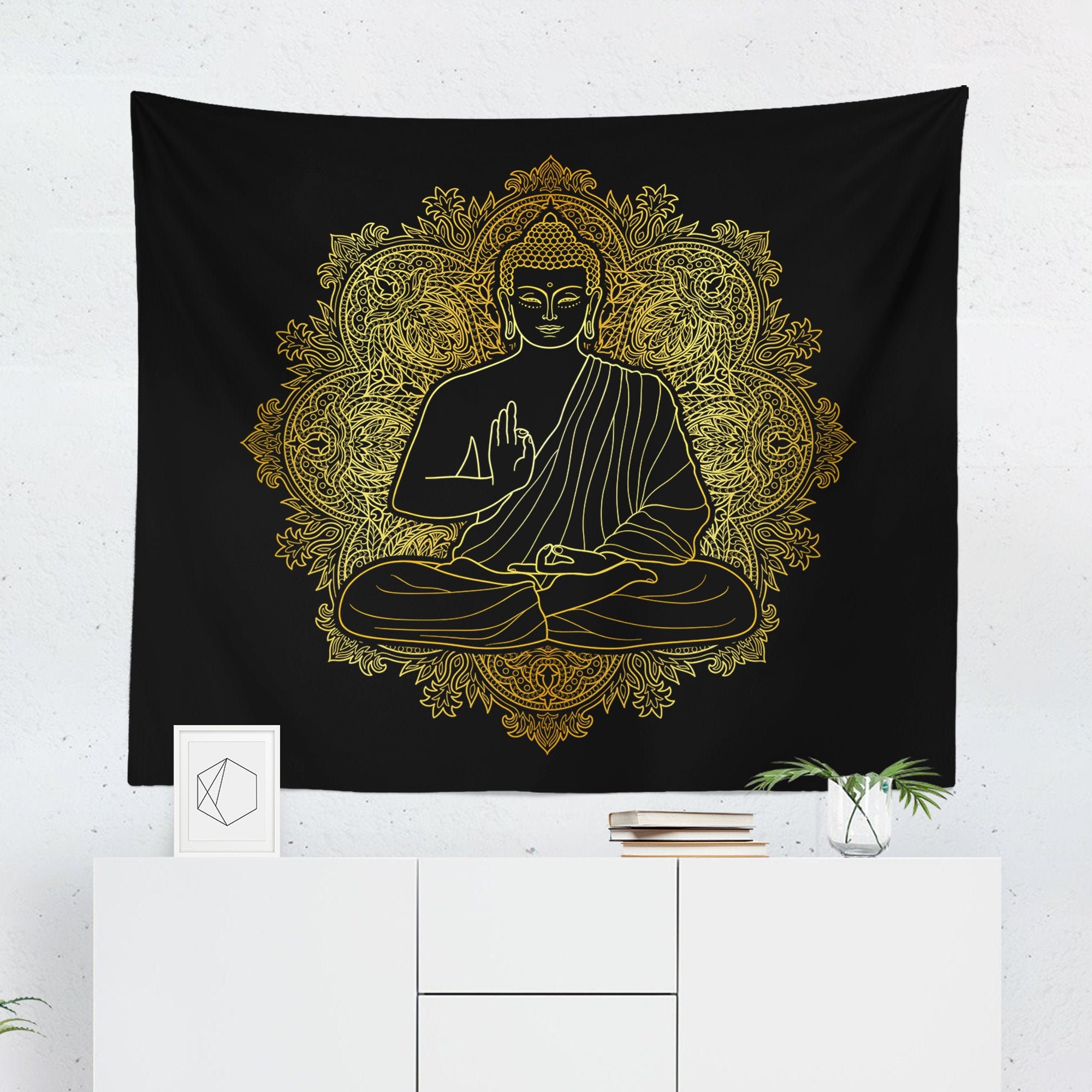 Buddha Tapestry Buddha Wall Hanging Buddha Wall Décor Etsy