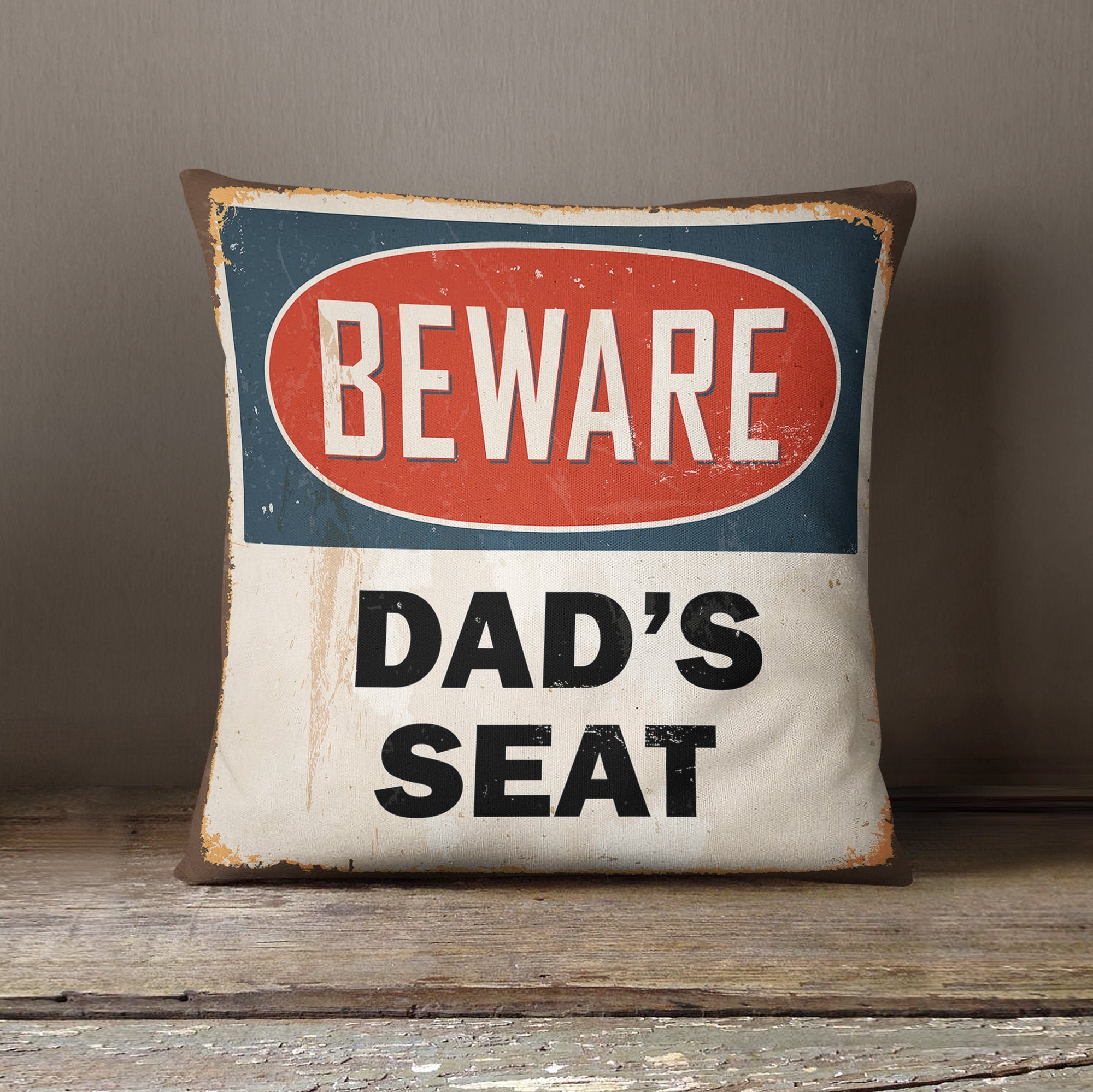 Multicolor 16x16 Dad est 2017 Father's Day Birthday Established Since 2017 Throw Pillow