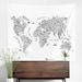World Map Wall Art | World Map Tapestry | World Map Wall Tapestry | World Map Wall Hanging | World Map Wall Décor | Map Tapestry 