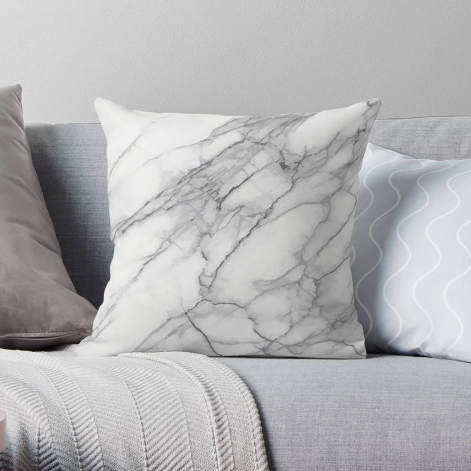 pillow made of marble