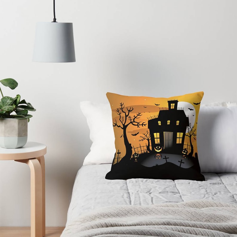 Halloween Pillow Halloween Pillow Case Halloween Pillow Etsy