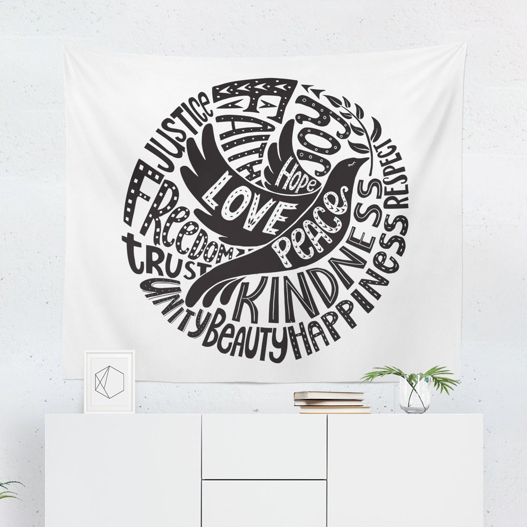 Peace Tapestry Peace Wall Tapestry Peace Wall Hanging Peace - Etsy