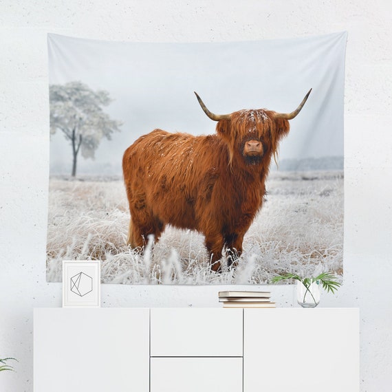 Cow Tapestry Cow Wall Hanging Cow Wall Décor Cow Wall Etsy