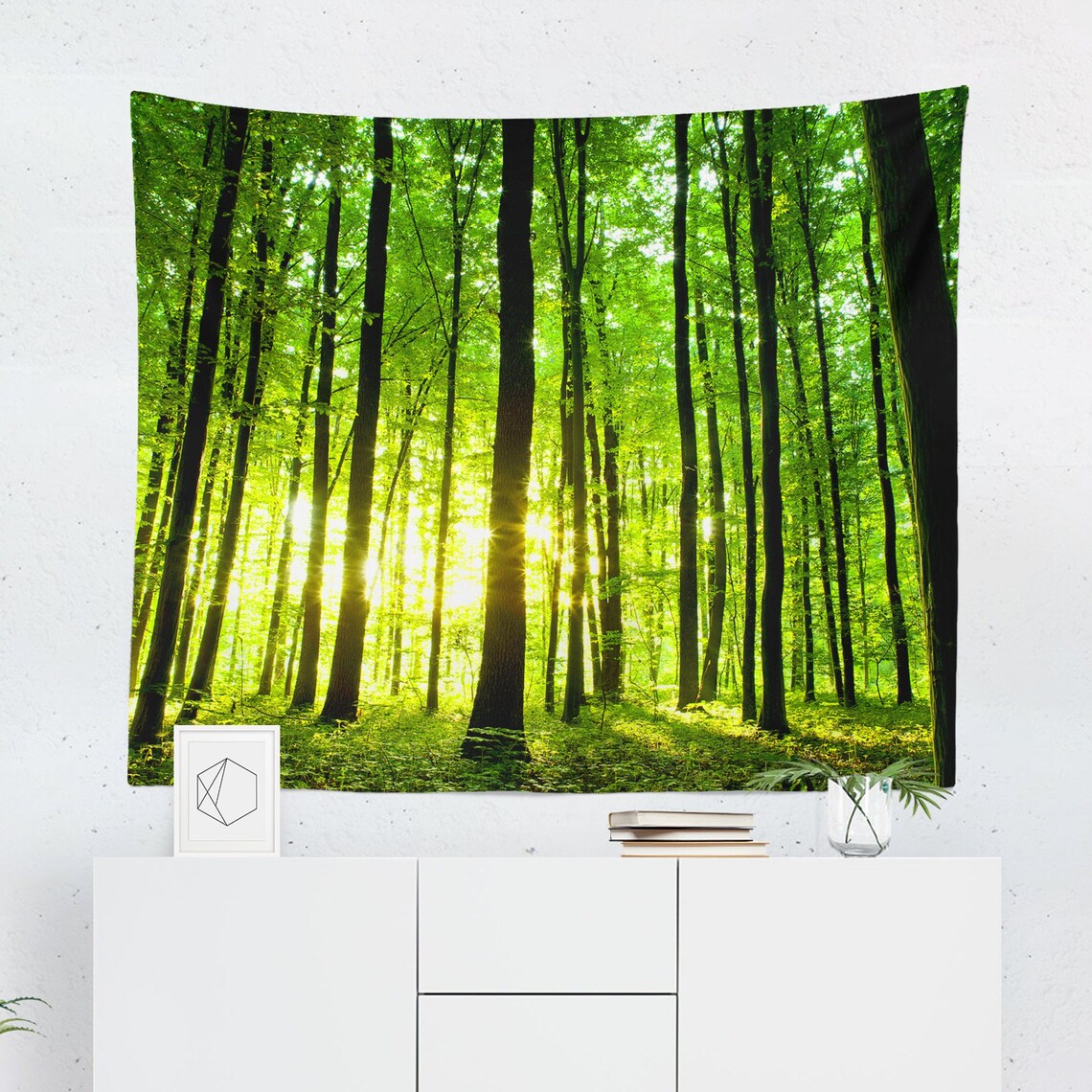 Forest Tapestry Forest Wall Hanging Forest Wall Décor Etsy