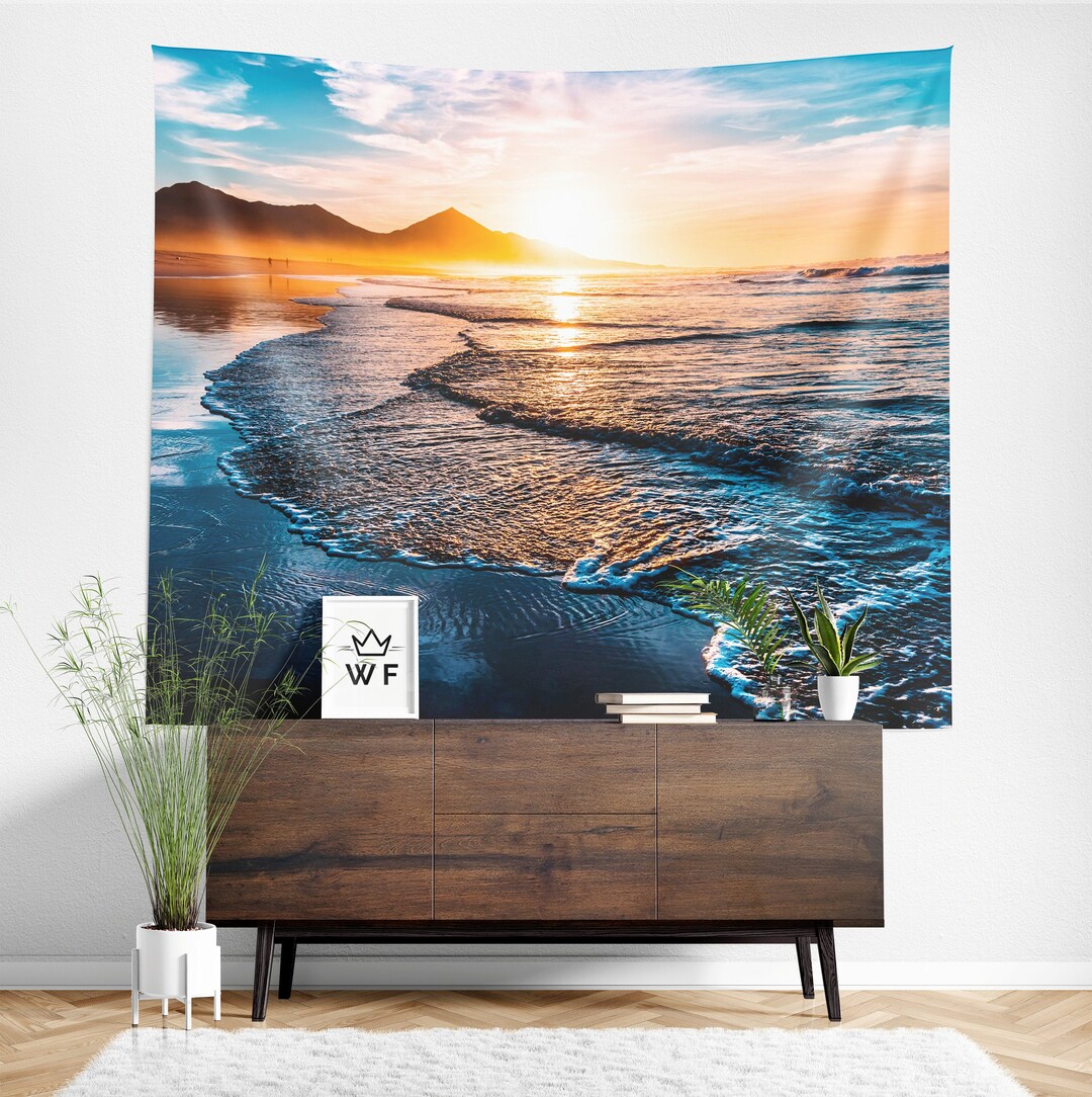 Beach Tapestry Beach Wall Tapestry Beach Wall Hanging Beach Art Beach
