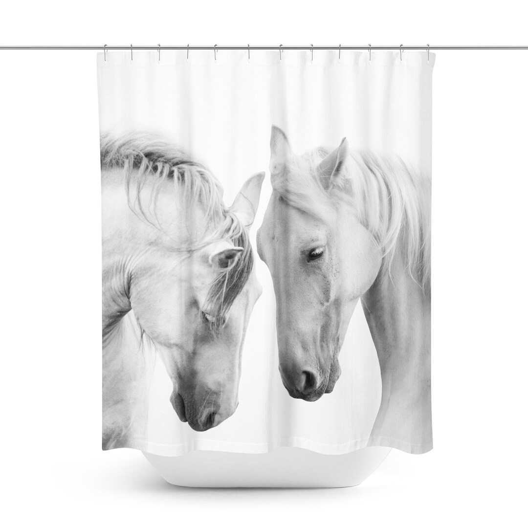 Horse Shower Curtain Horse Bath Curtain Horse Shower Décor Horse Bath