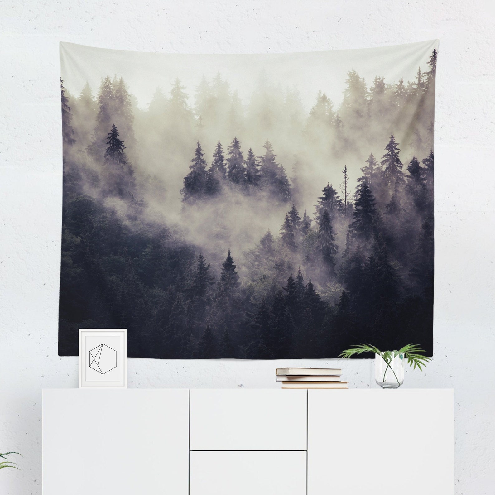 Forest Tapestry Forest Wall Hanging Forest Wall Décor Etsy