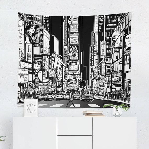 New York City Tapestry Wall Hanging Art Decor Etsy