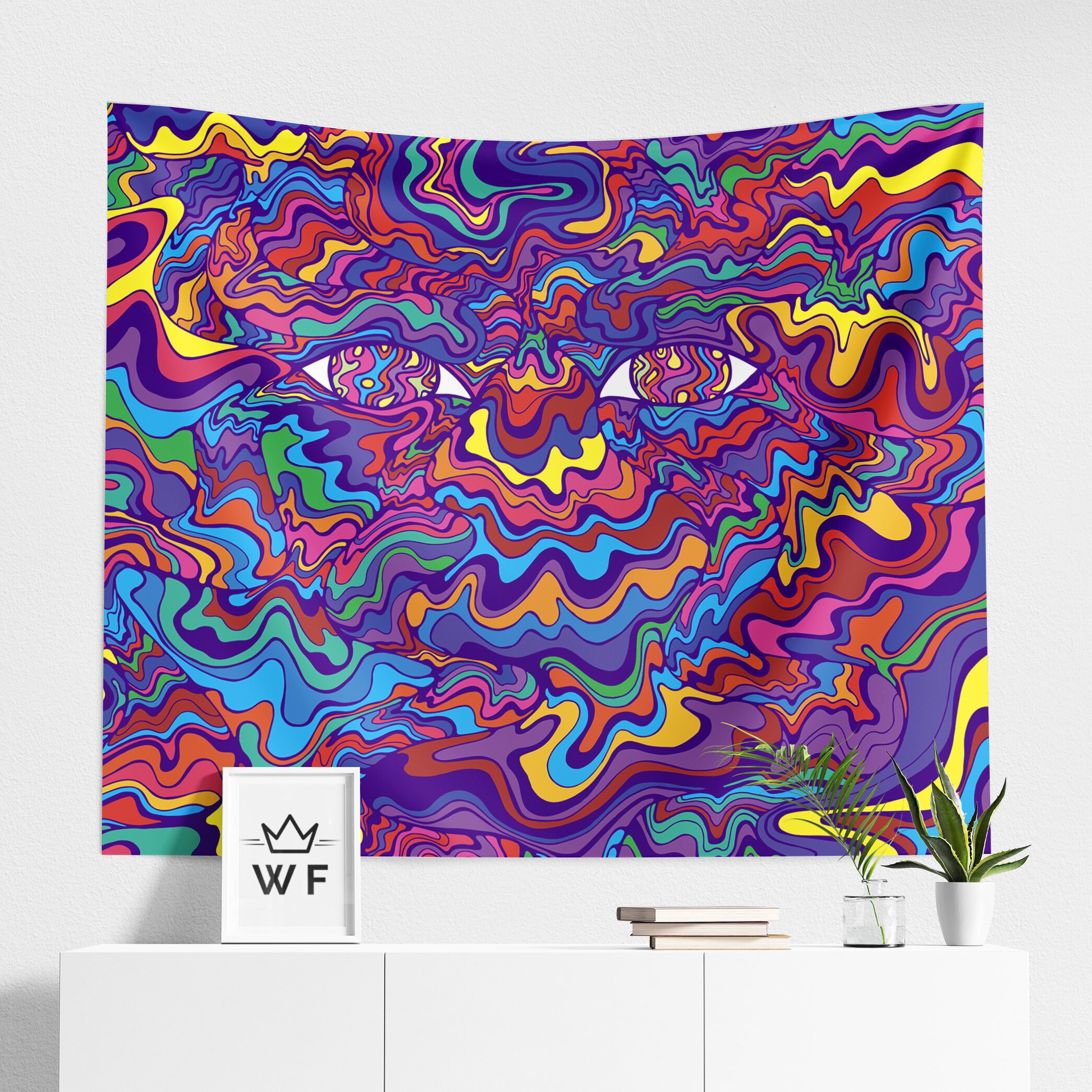 Psychedelic Tapestry Trippy Tapestry Hippie Tapestry Trippie Etsy