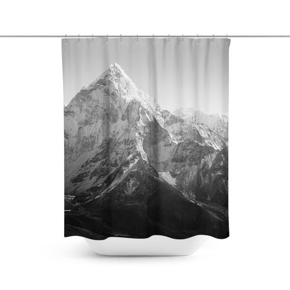 Mountain Shower Curtain Scenic Shower Curtain Landscape Etsy