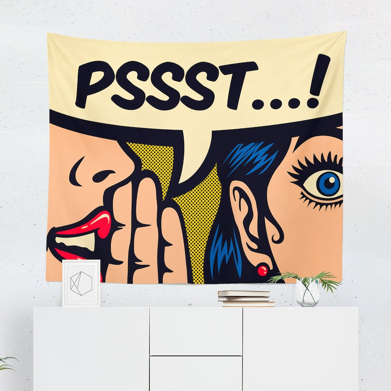 Pop Art Tapestry Pop Art Wall Hanging Pop Art Wall Décor Etsy