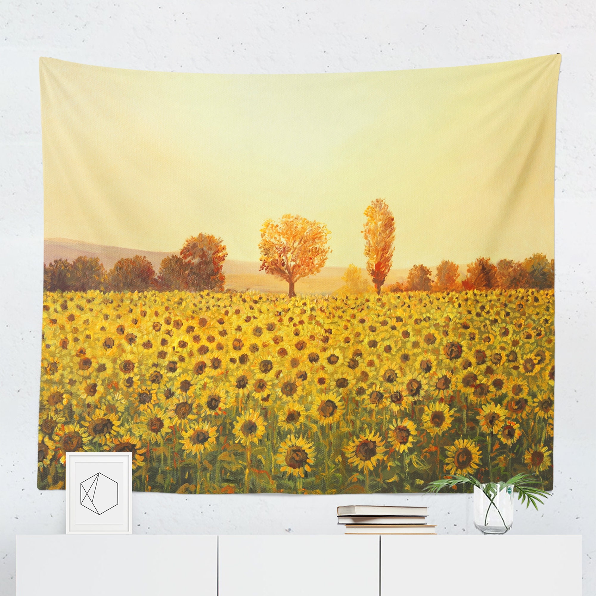 Discover Sunflower Tapestry, Sunflower Wall Hanging, Sunflower Tapestries