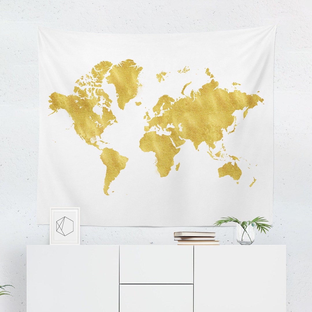 Carte Du Monde Tapisserie Murales Nappe Serviette De Plage Yoga